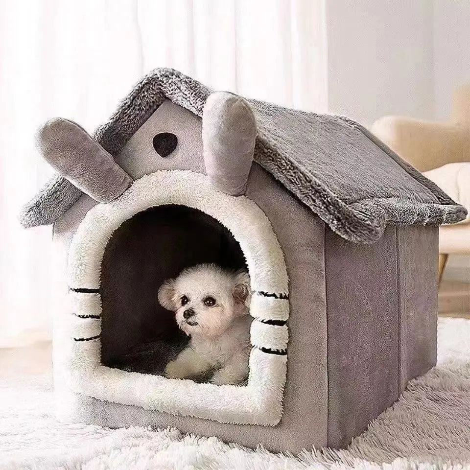 Indoor Warm Dog House Soft Pet Bed Tent House